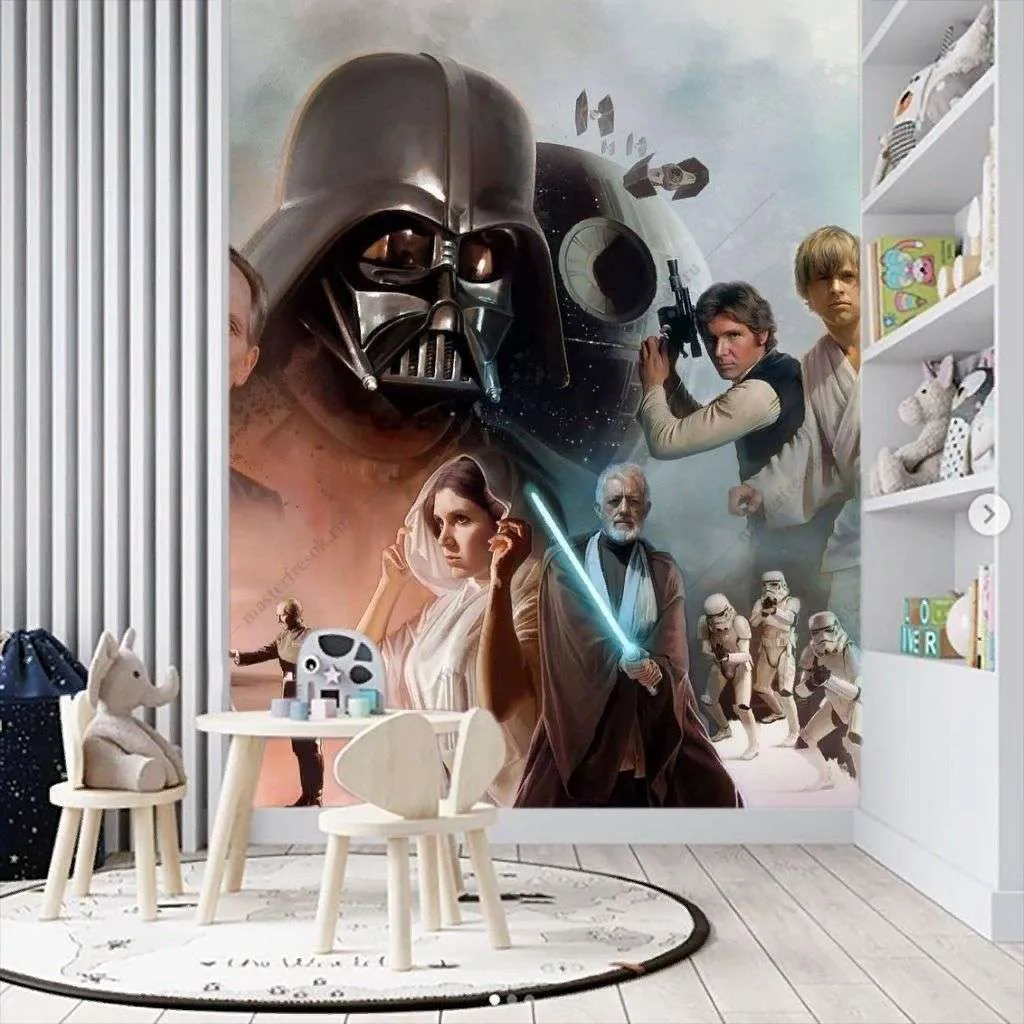 Фотообои в интерьере плакат звездные войны  12-1235 фото