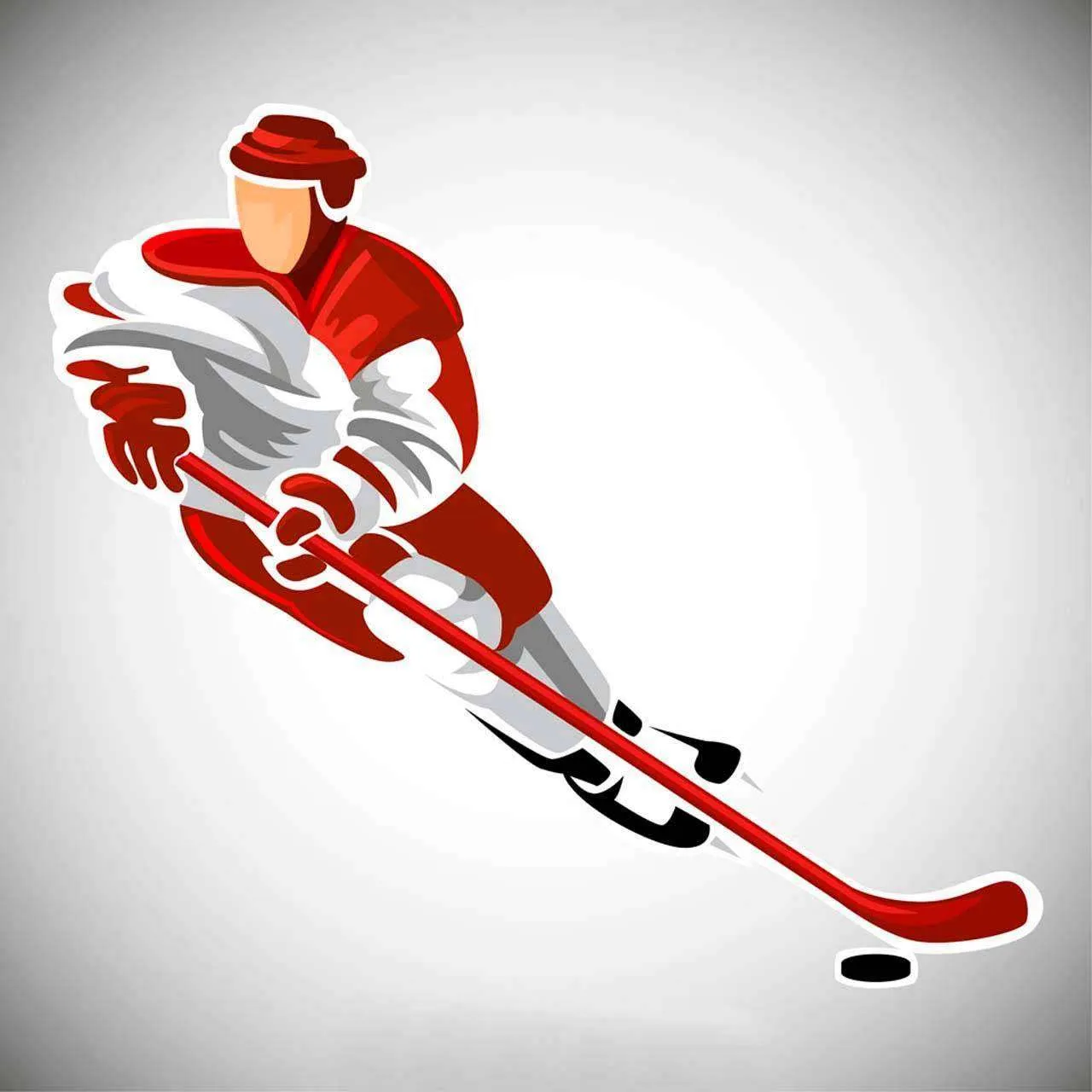 Фотообои в интерьере хоккеист в игре  12-567 фото