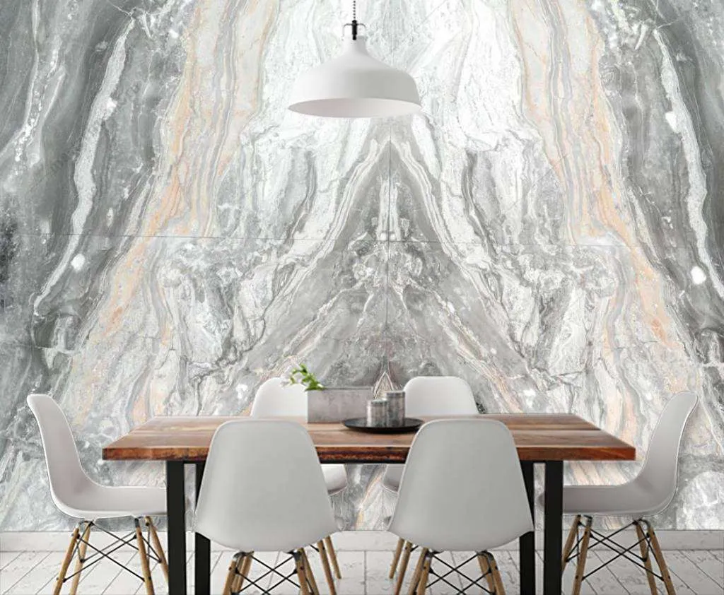 Фотообои в интерьере зеркальный мрамор  9-1087 фото