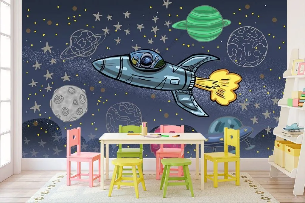 Фотообои Ракета в космосе  14-198