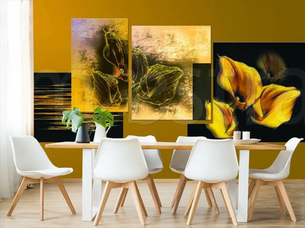 Фотообои в интерьере цветочные фантазии  5-144 фото