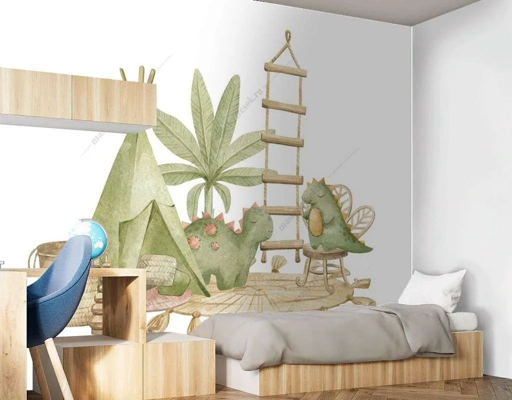 Фотообои в интерьере вигвам в детскую  14-589 фото
