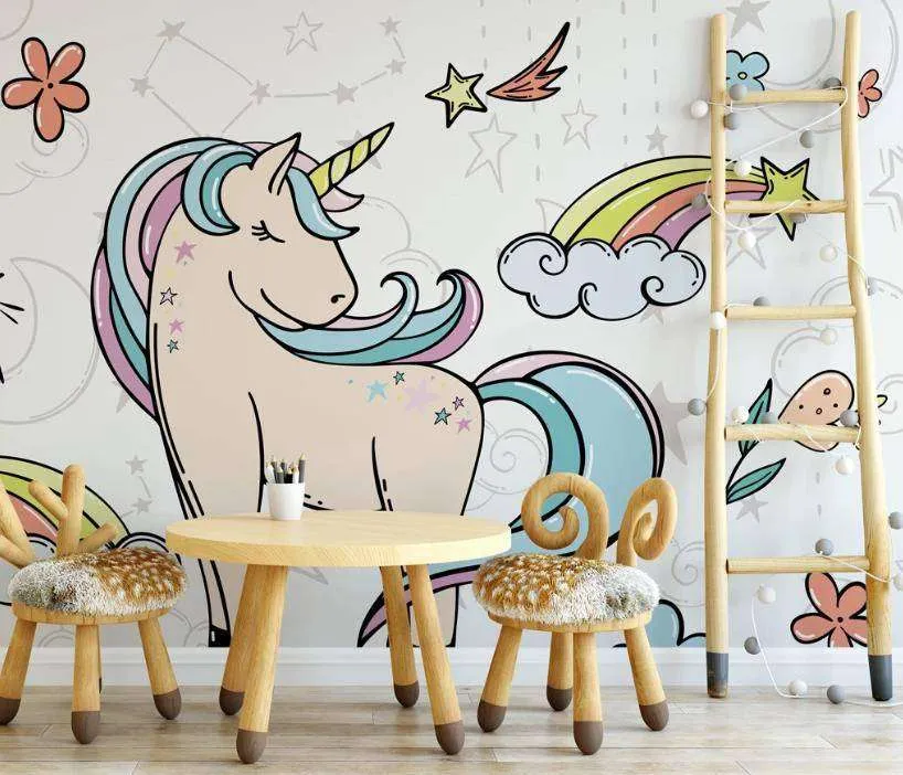 Фотообои в интерьере сказочный конек  15-274 фото