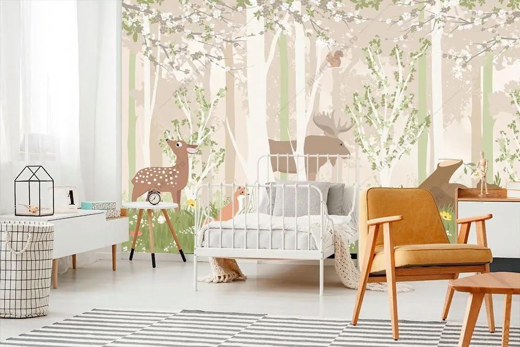 Фотообои животные в лесу  12-1599