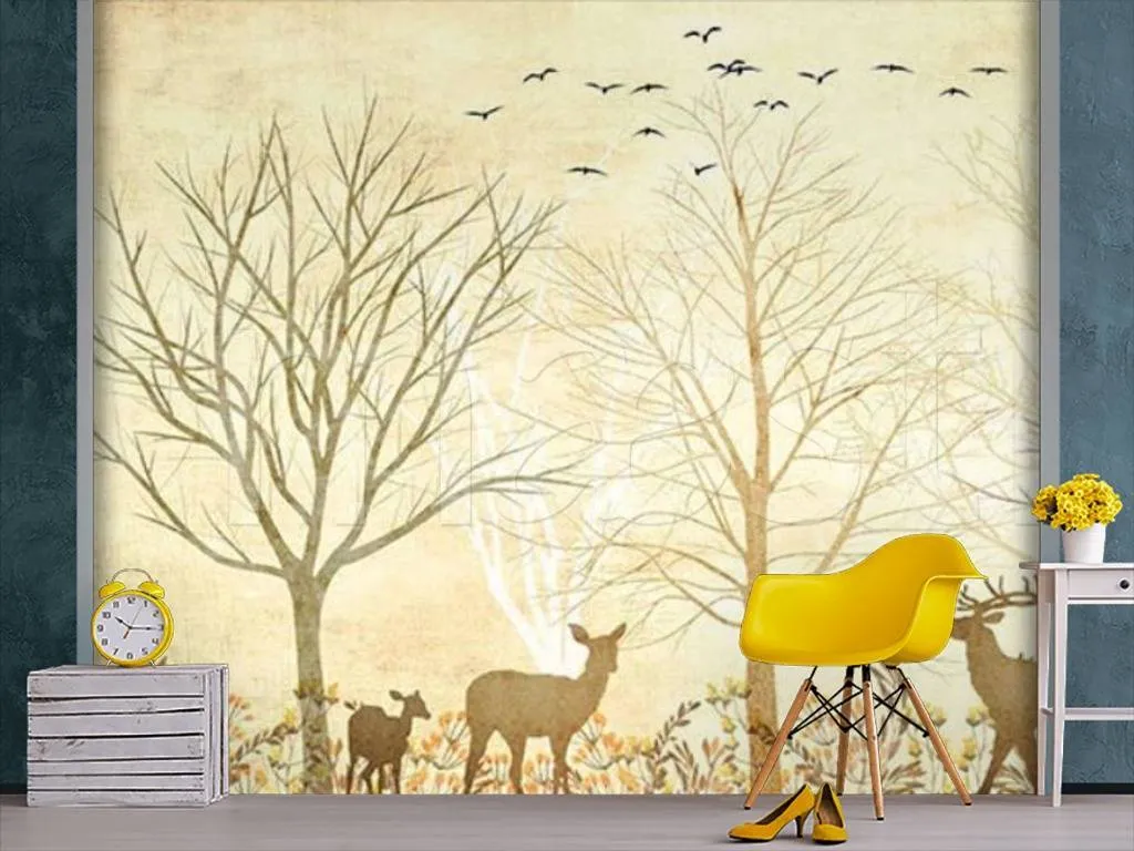 Фотообои Лес и олени  15-530