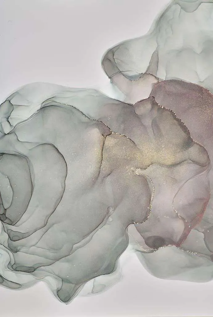 Фотообои в интерьере мрамор акварелью  9-1564 фото