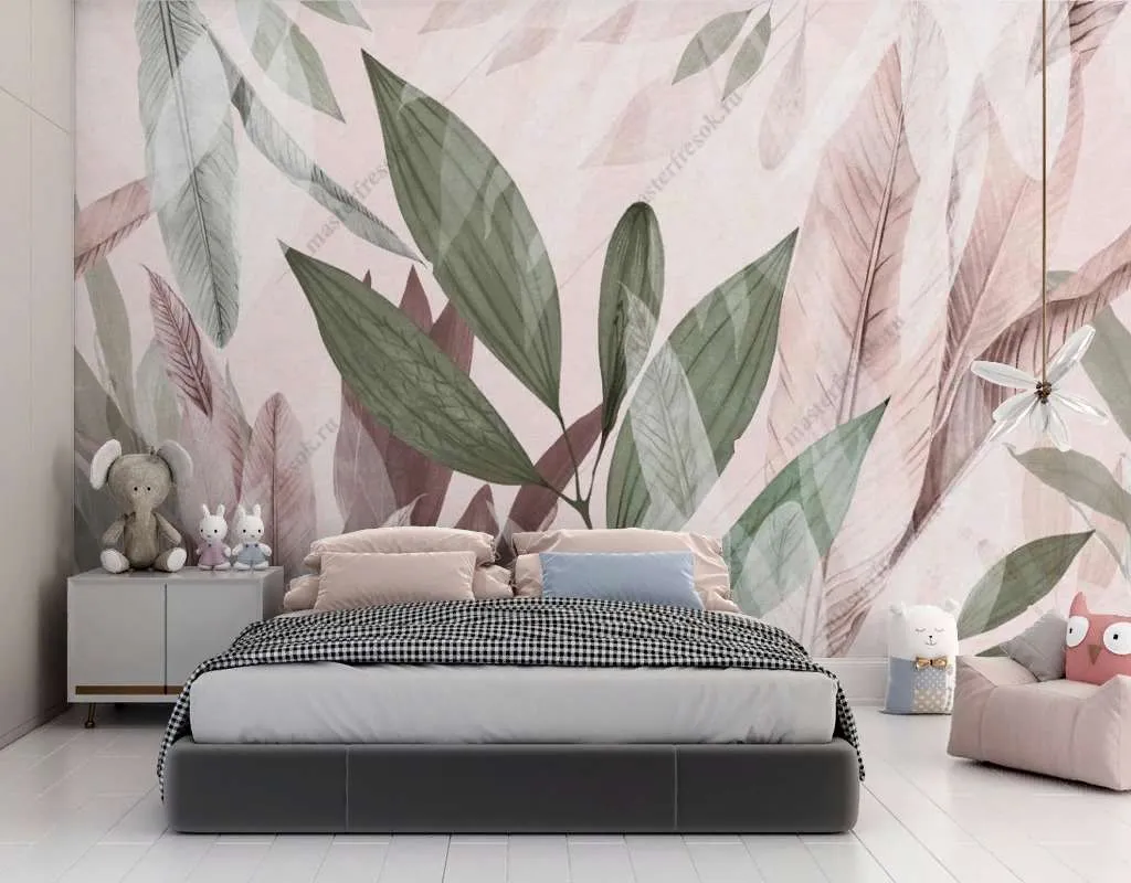 Фотообои Бесшовные обои на стену:  Тропические растения. Артикул: 14-410  