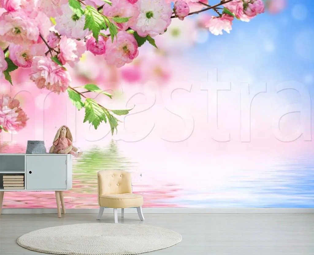 Фотообои Сакура над водой  10-029