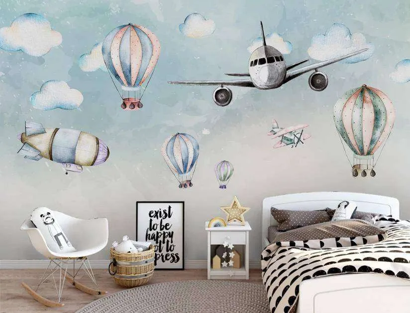 Фотообои Бесшовные обои на стену:  Самолет в небе. Артикул: 15-158  