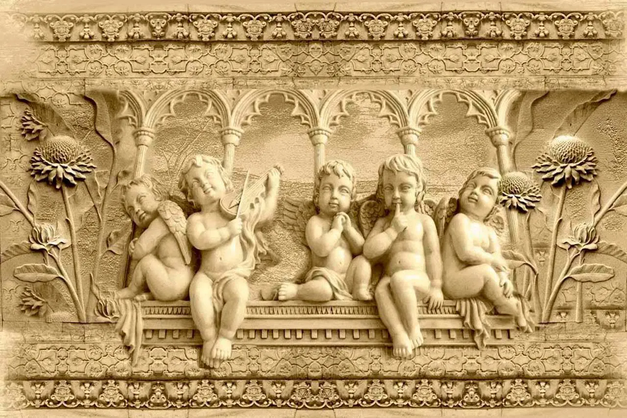 Фотообои в интерьере ангелочки  5-132 фото