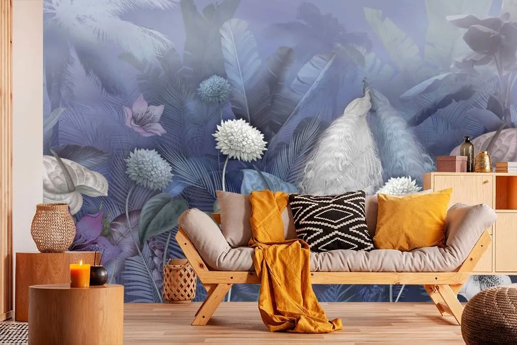 Фотообои Павлин в цветах  13-345