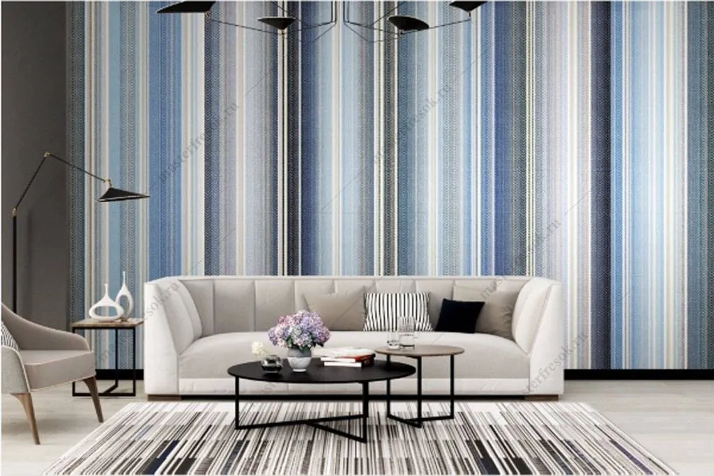 Фотообои в интерьере разноцветные линии  15-831 фото