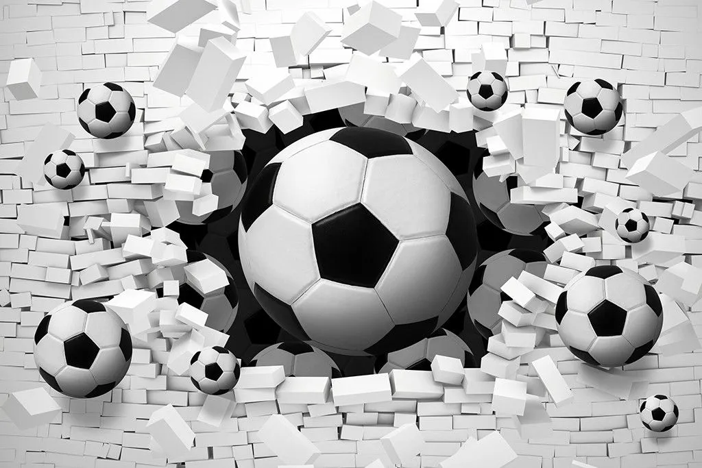 Фотообои в интерьере фтбольный стиль 3d  10-986 фото