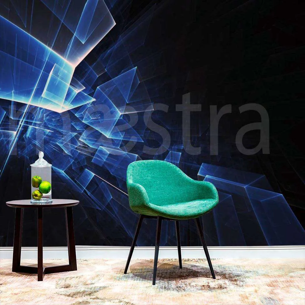 Фотообои темная-синяя абстракция  4-305