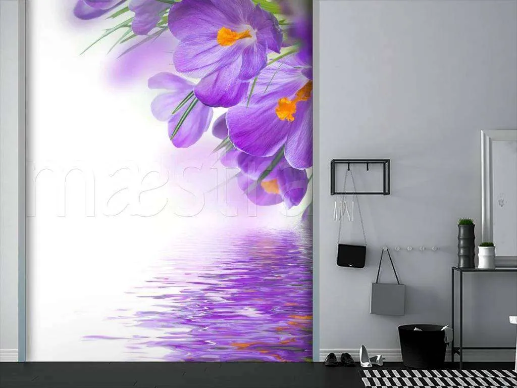 Фотообои Крокусы над водой  9-054