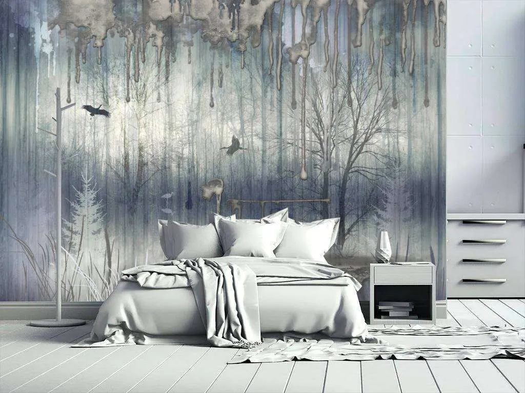 Фотообои Лес в дожде  13-045