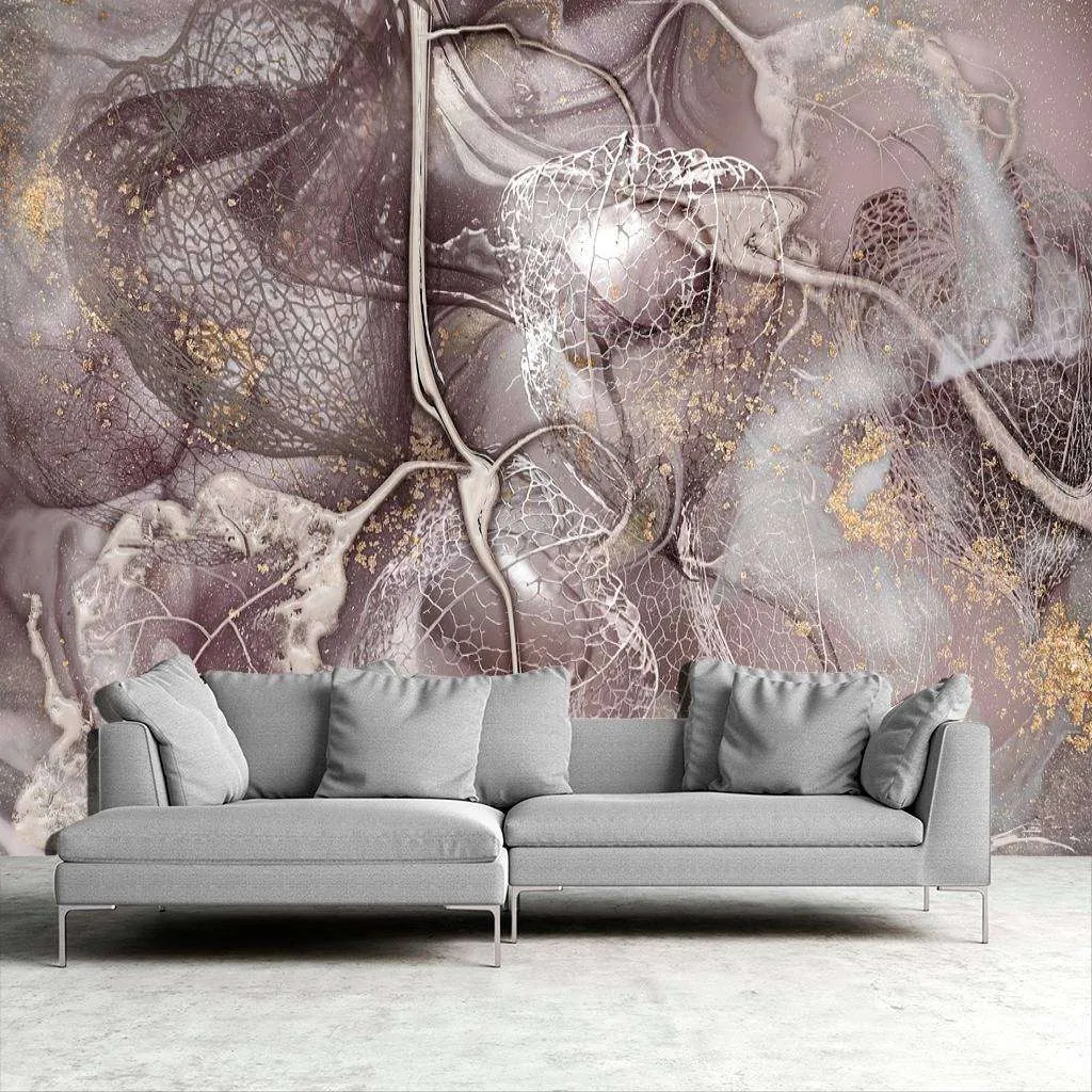 Фотообои в интерьере физалис акварелью  13-205 фото