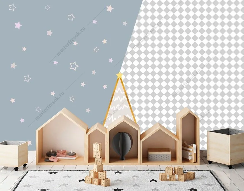 Фотообои в интерьере елочка абстрактная  14-542 фото