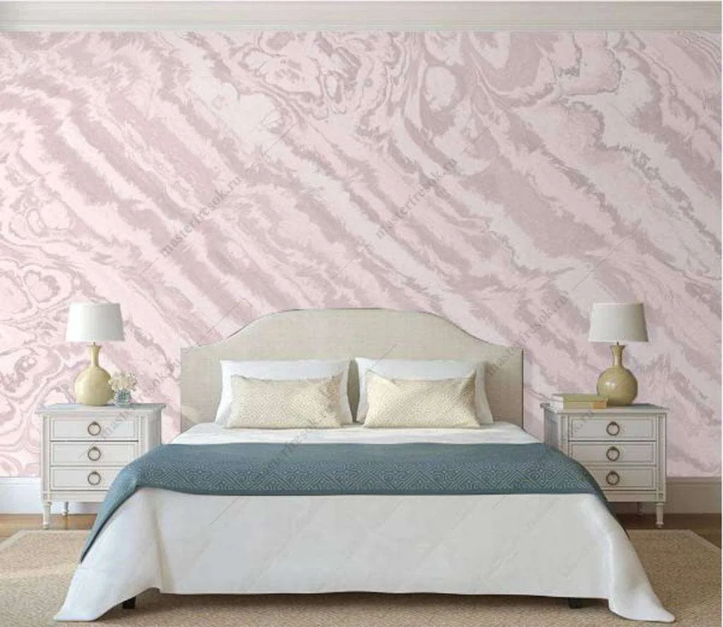 Фотообои в интерьере акварельные разводы  16-079 фото