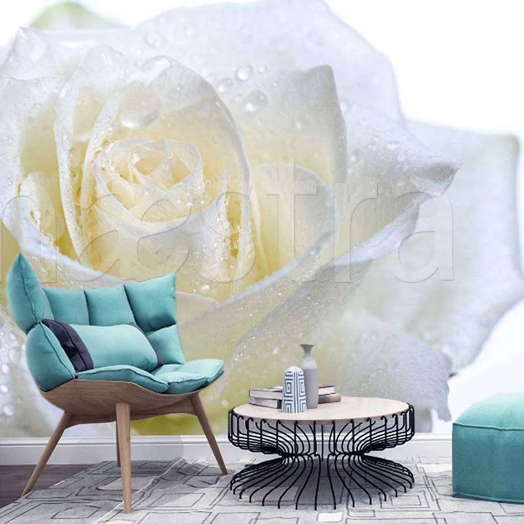 Фотообои Бесшовные обои на стену:  Жемчужная роза. Артикул: 9-042  