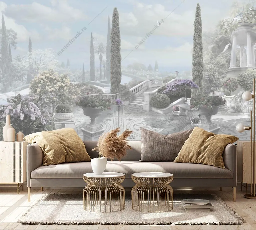 Фотообои в интерьере белоснежная терраса  13-348 фото