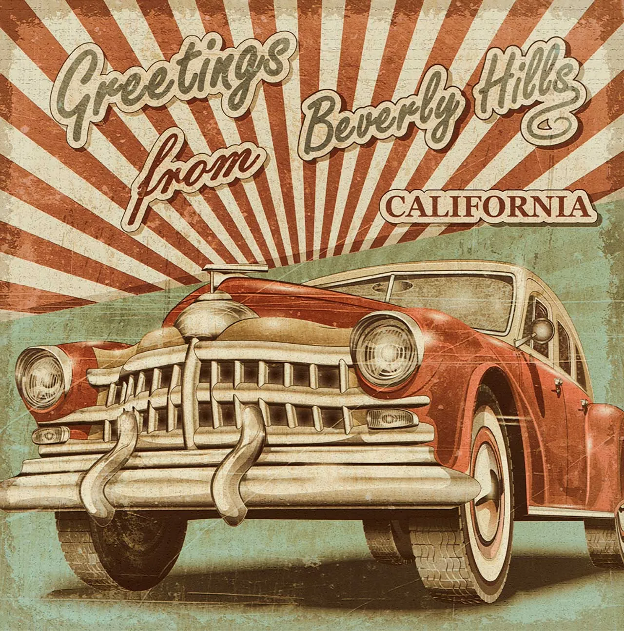 Фотообои в интерьере ретро car  9-283 фото