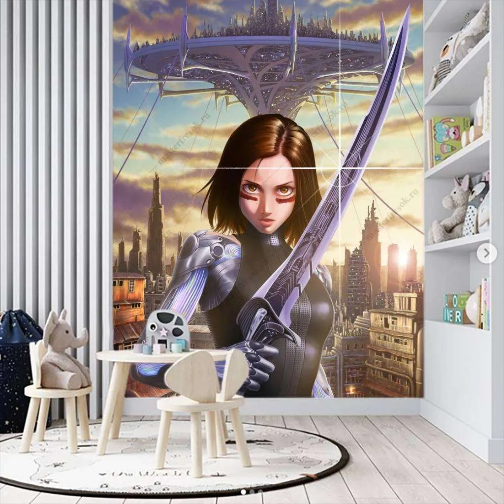 Фотообои в интерьере алита боевой ангел  12-1036 фото