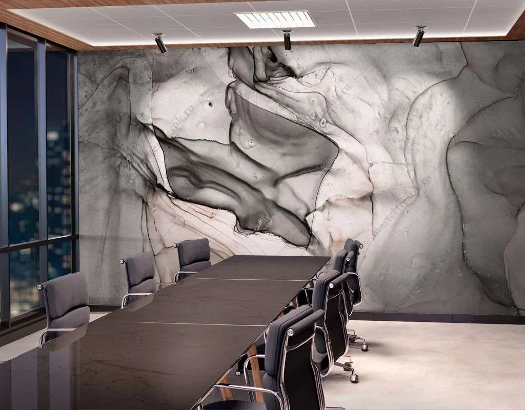 Фотообои в интерьере разводы чернилами  9-1551 фото