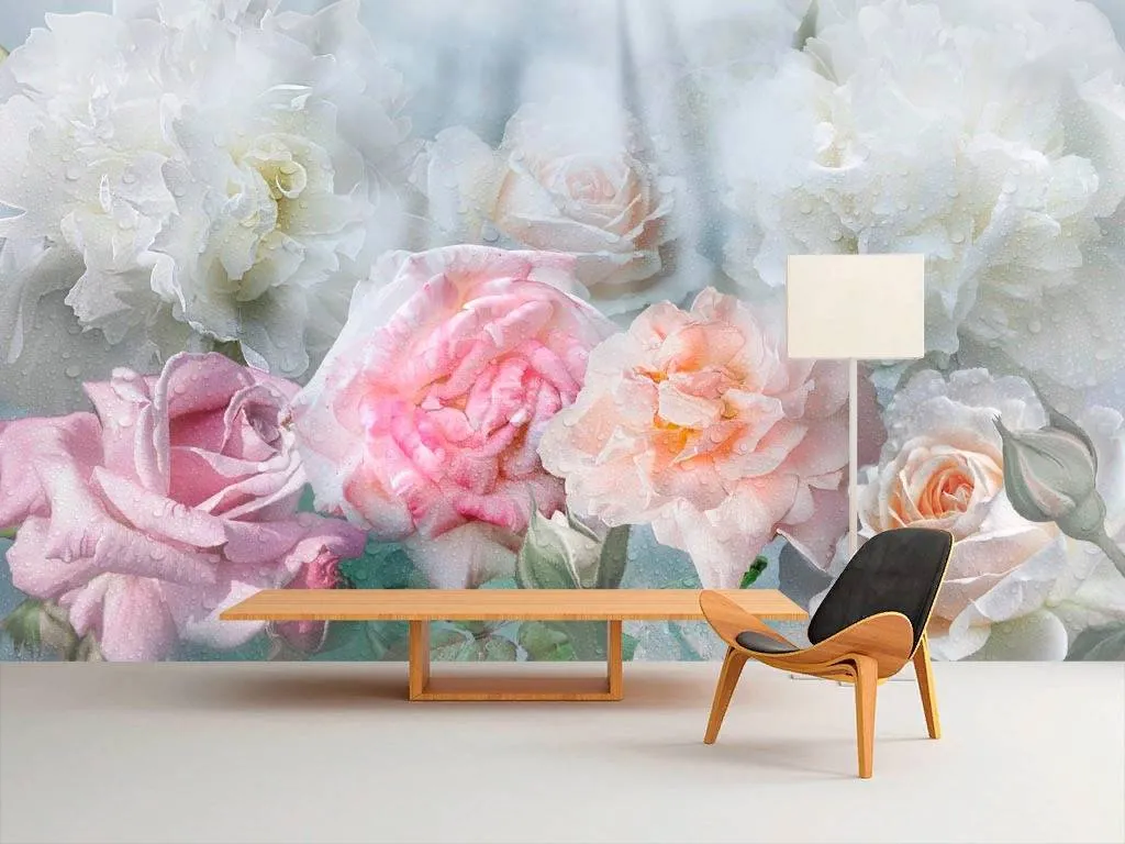 Фотообои в интерьере альберто гильен розы  13-288 фото