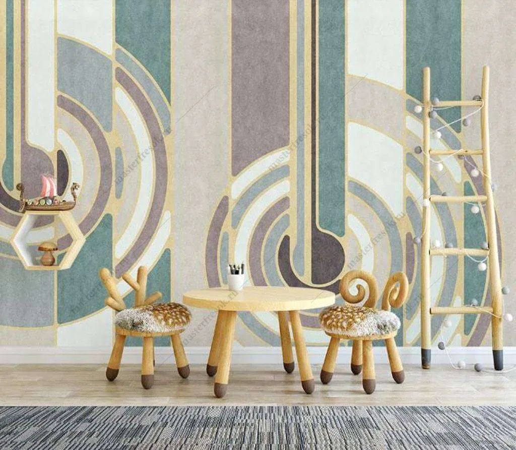 Фотообои в интерьере конструктивизм орнамент  16-102 фото