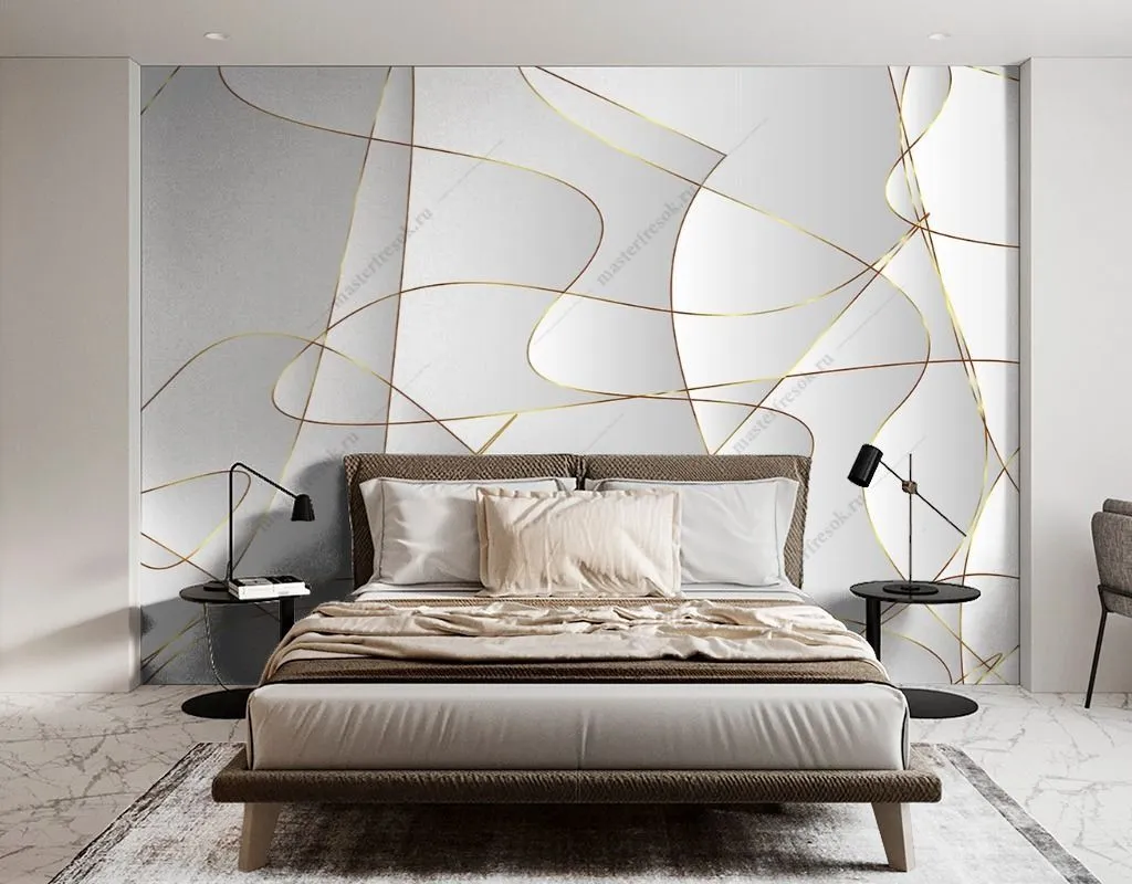 Фотообои Абстрактный золотой узор  9-1489