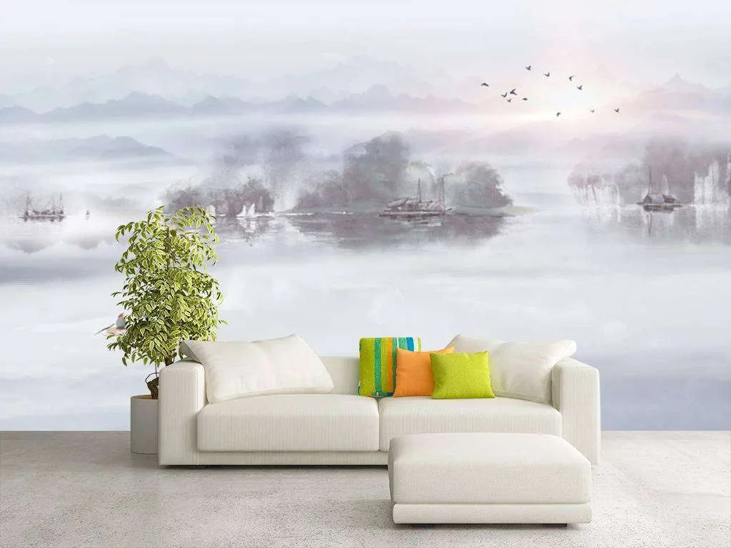 Фотообои в интерьере лодка  15-682 фото