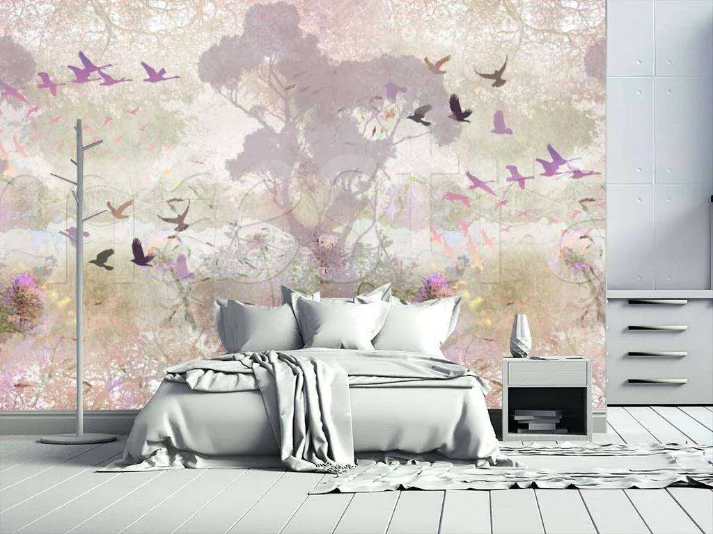 Фотообои 3д дерево в тумане  7-057