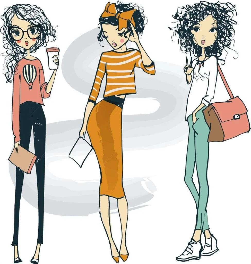 Фотообои в интерьере стильные подружки  12-638 фото