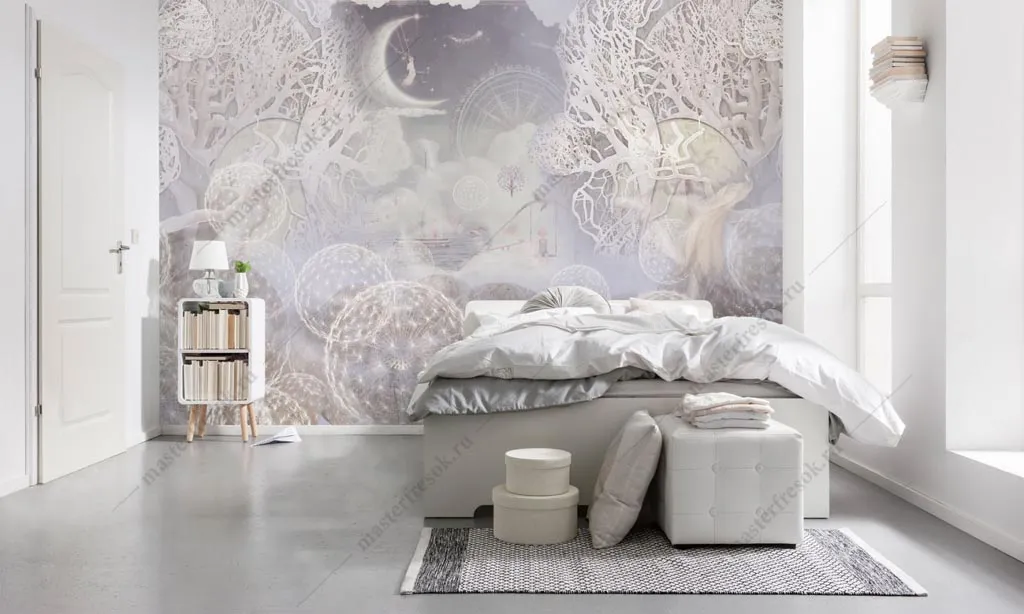 Фотообои в интерьере волшебный лес  13-324 фото