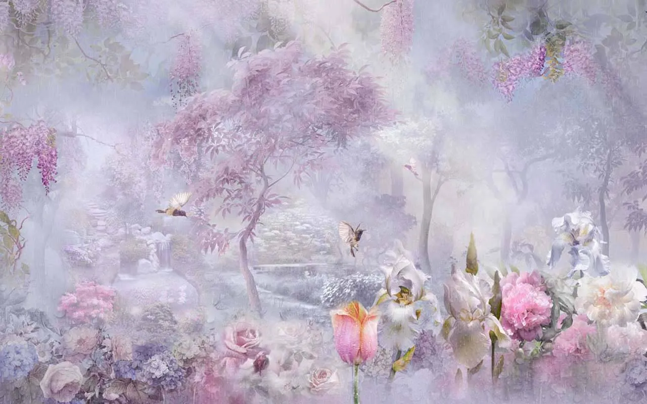 Фотообои в интерьере необычный сад  13-140 фото