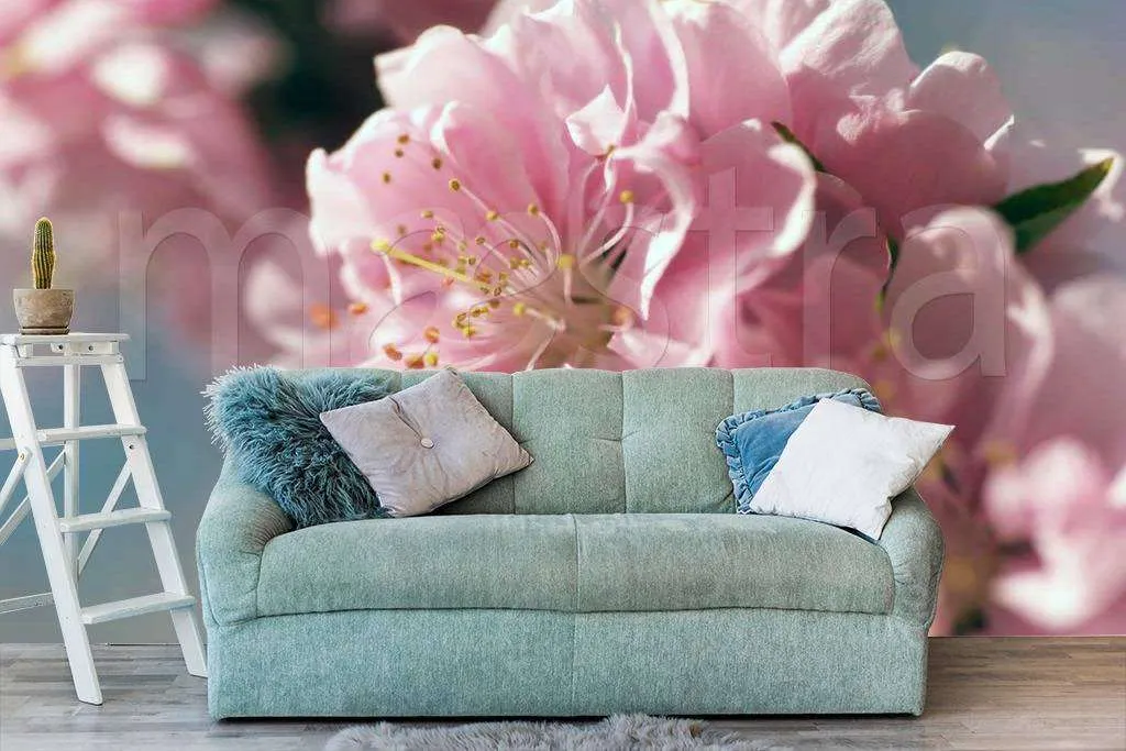 Фотообои Нежный розовый цветок на ветке  4-061