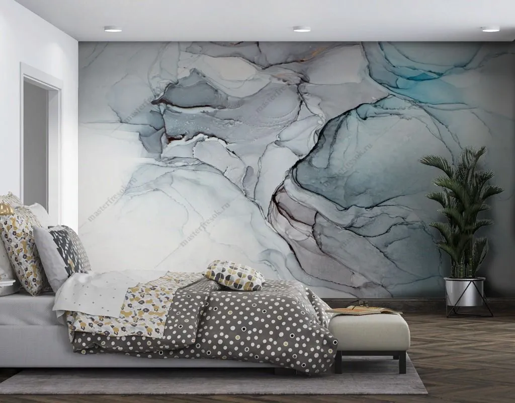 Фотообои Нежно-голубая акварель  9-1656