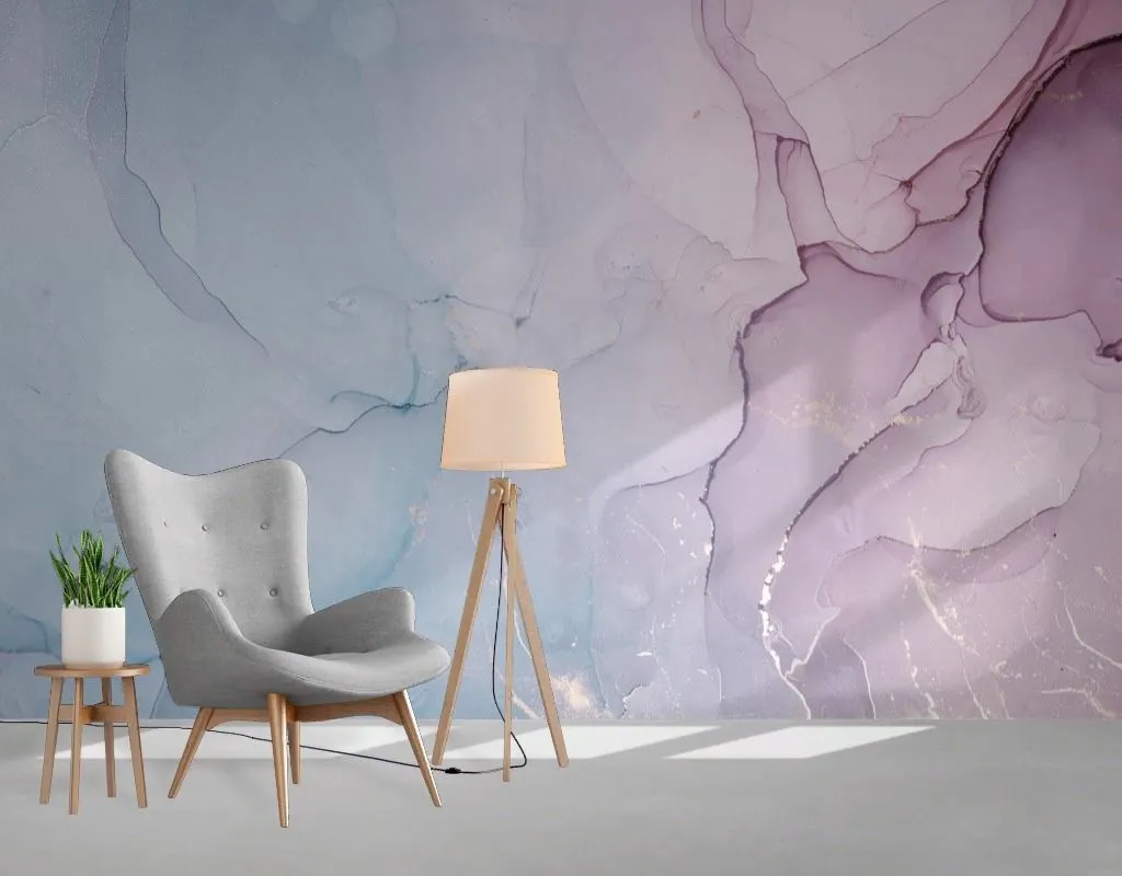 Фотообои Чернила голубой и розовый  9-2046