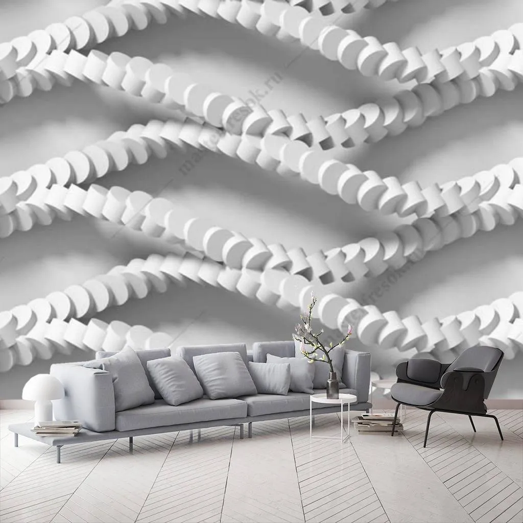 Фотообои 3д геометрическая волна  10-802