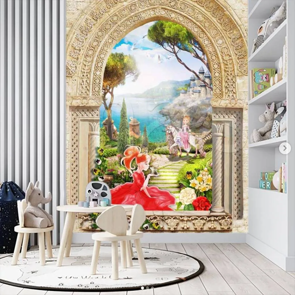 Фотообои Арка с принцессами  7-226