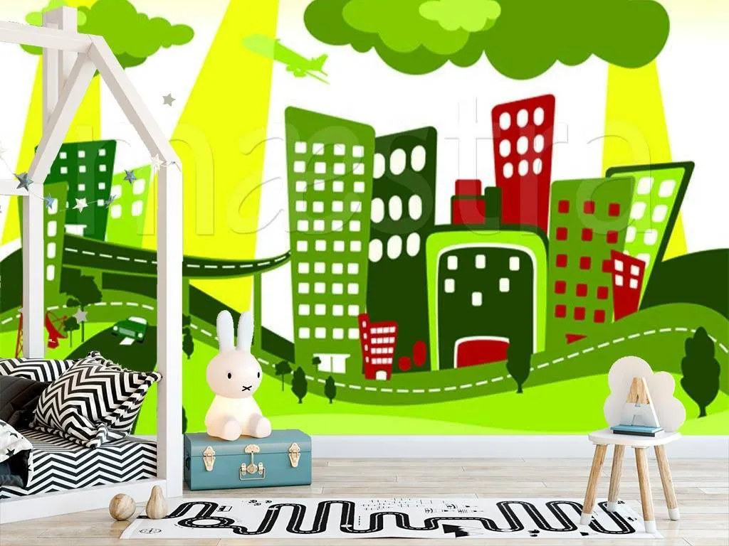 Фотообои Зеленый город  12-220