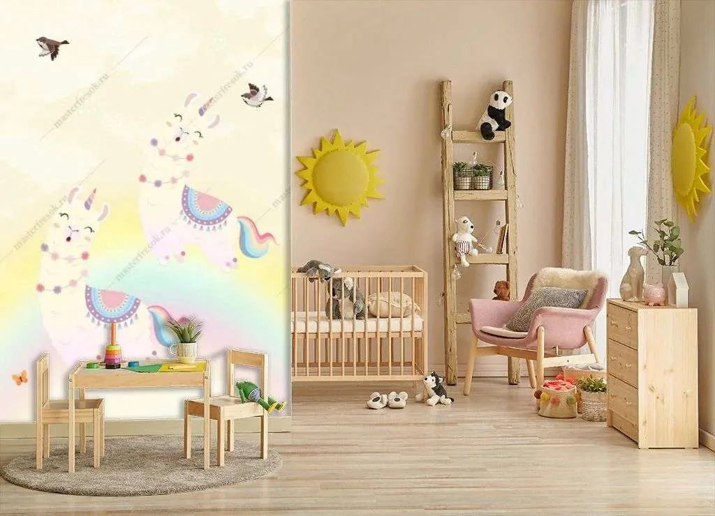 Фотообои в интерьере альпака  14-264 фото