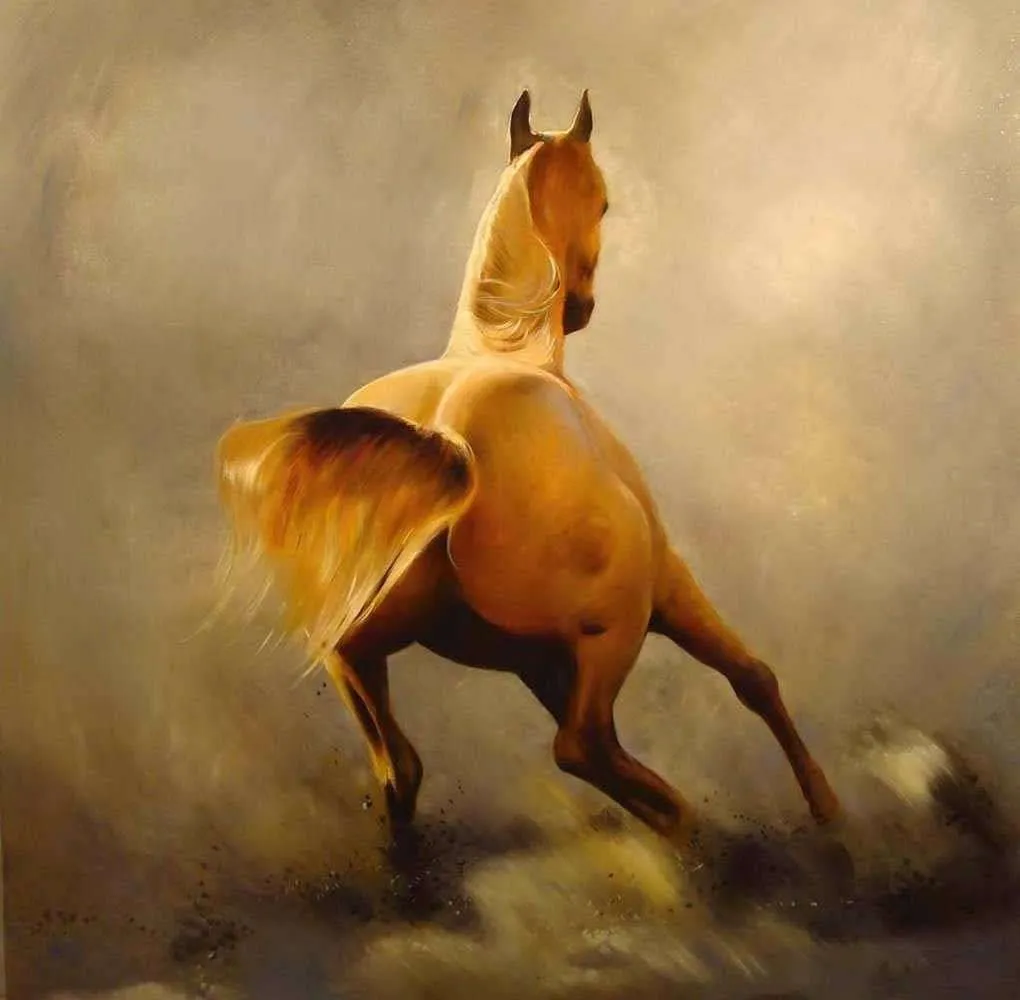Фотообои в интерьере быстрая лошадь  17-4429 фото