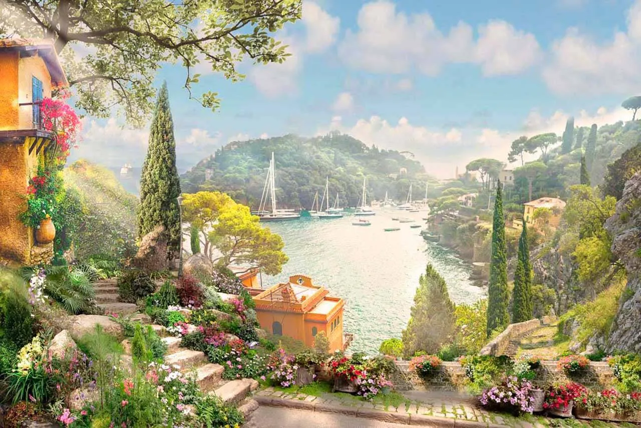 Фотообои в интерьере южный берег с видом на залив  7-012 фото