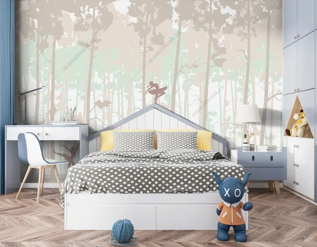 Фотообои Лес с балеринами  14-401