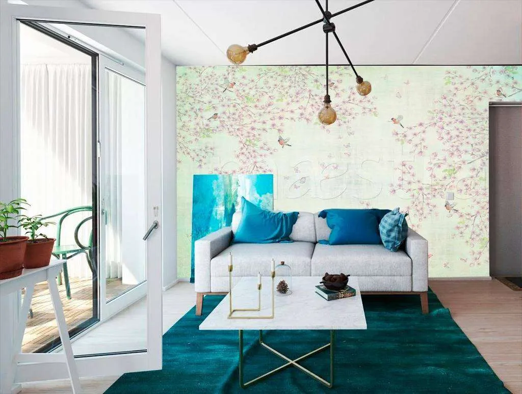 Фотообои в интерьере журавли  7-627 фото