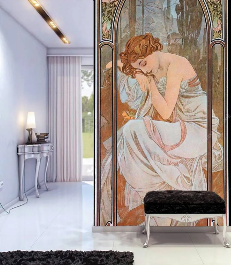 Фотообои Альфонс Мариа Муха – Отдых, ночь  8-184