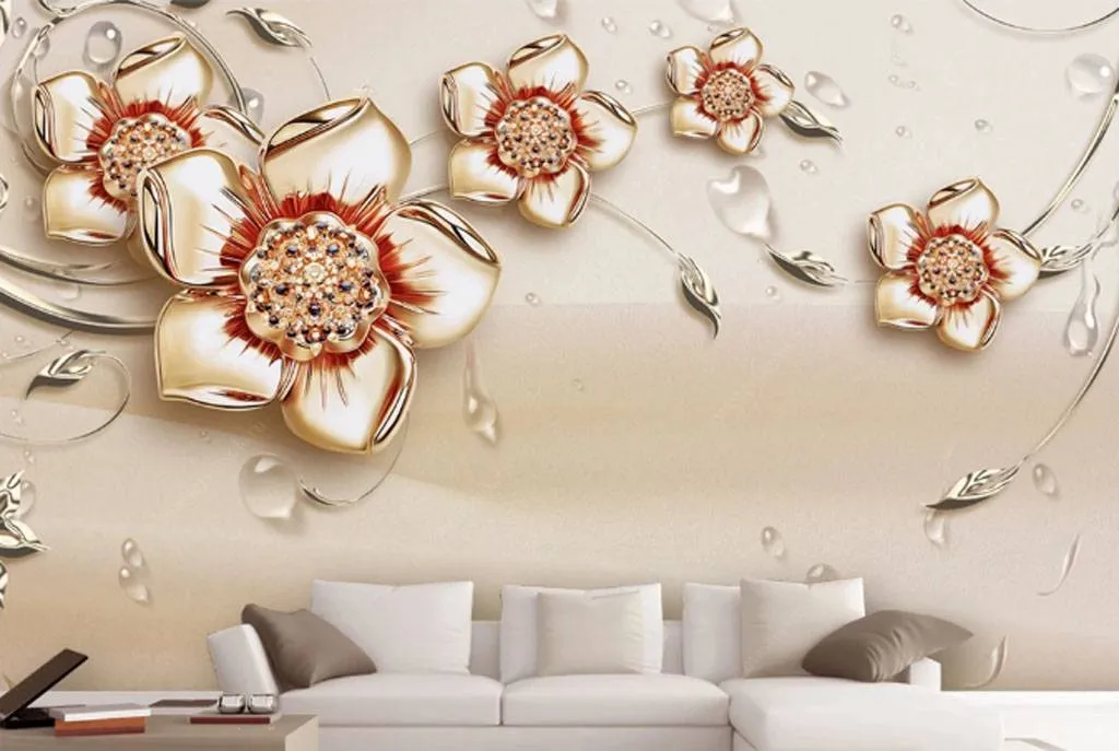 Фотообои 3д стальные цветы  15-767