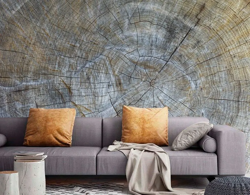 Фотообои в интерьере спил дерева  9-1973 фото